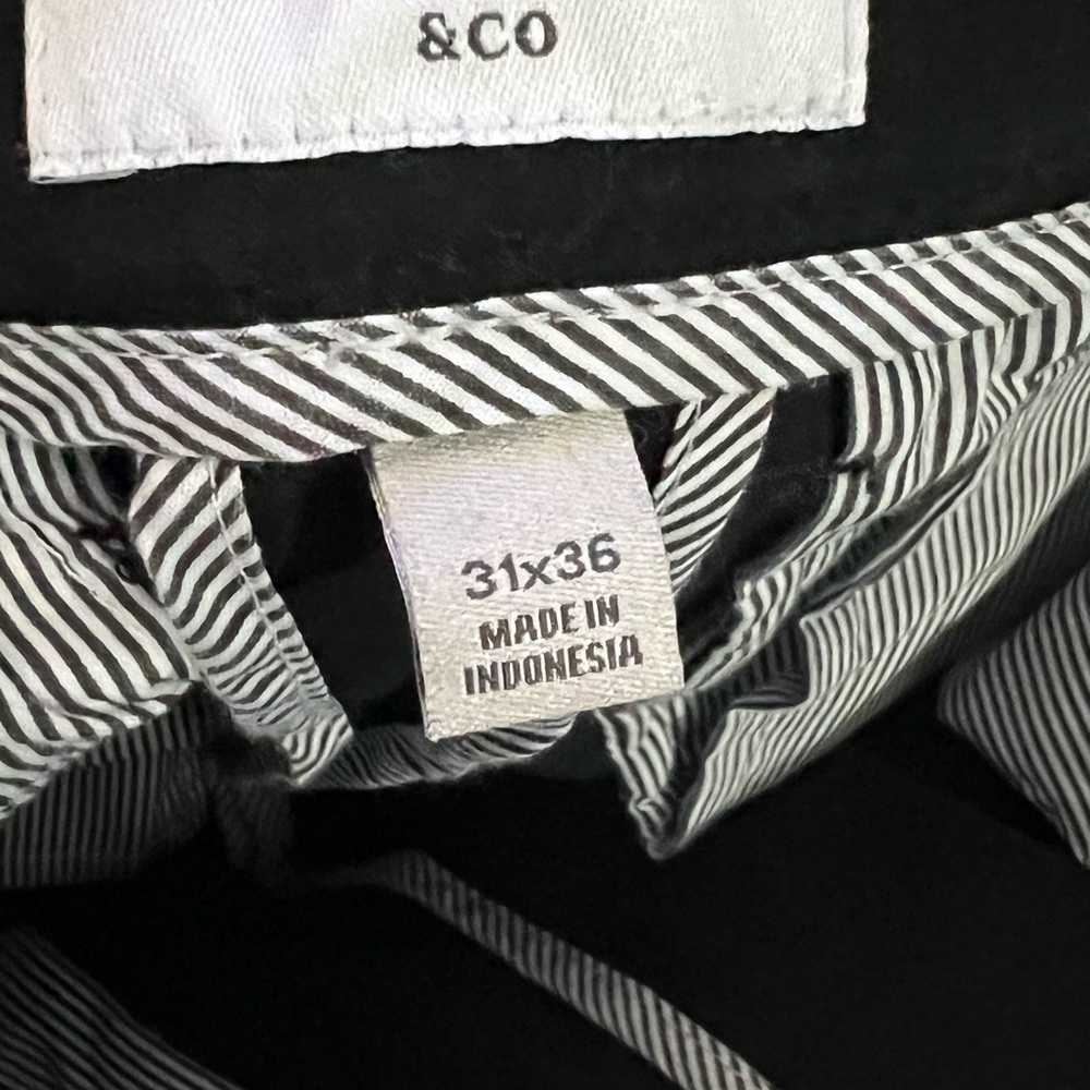Goodfellow & Co. jet black HENNEPIN CHINO Athletic pants 31x36​ - Picture 3 of 7
